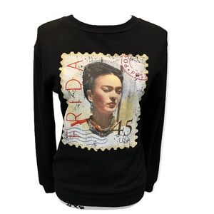 FRIDA KAHLO black sweatshirt size XS